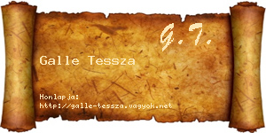 Galle Tessza névjegykártya